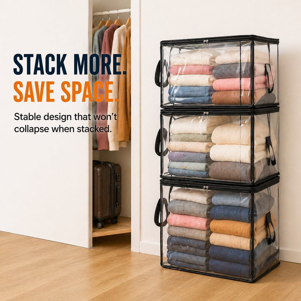 🔥UP TO 49% OFF🔥📦Large Heavy-Duty Thick Plastic Clear Storage