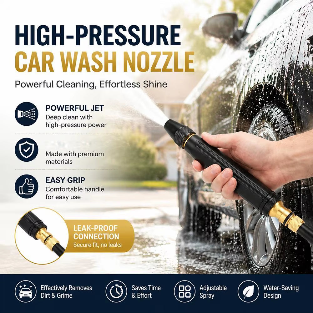 4-In-1 High-Pressure Water Spray Gun Set - Multi-Functional Garden Hose Nozzle for Grime Blasting