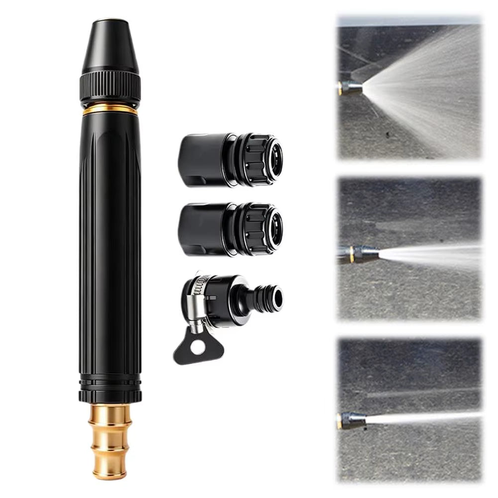 4-In-1 High-Pressure Water Spray Gun Set - Multi-Functional Garden Hose Nozzle for Grime Blasting