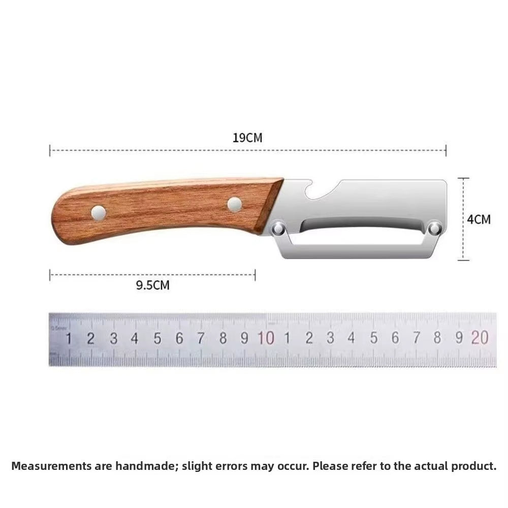 Premium Stainless Steel Peeler with Ergonomic Wooden Handle – Durable Vegetable & Fruit Slicer for Home Kitchen