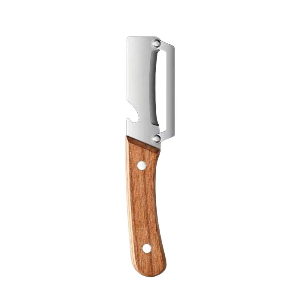 Premium Stainless Steel Peeler with Ergonomic Wooden Handle – Durable Vegetable & Fruit Slicer for Home Kitchen